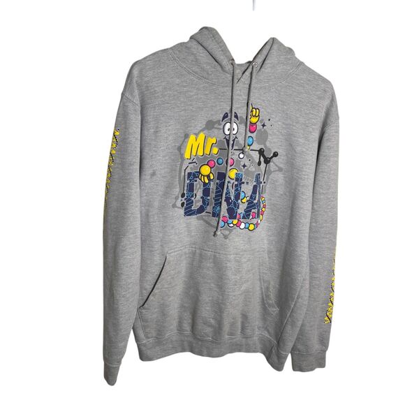 Universal Studios Hoodie Jurassic World Mr. DNA Gray Pullover Sweatshirt Small - Picture 1 of 10